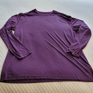 Reebok Speedwick Men's 2XLT Purple Long Sleeve Athletic Crew Neck T Shirt